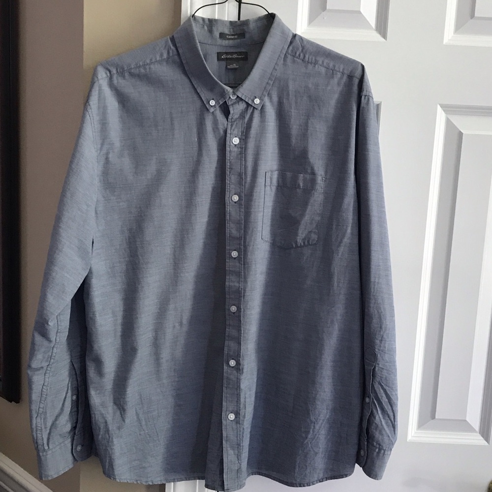Eddie Bauer Men's Slate Blue Casual Shirt